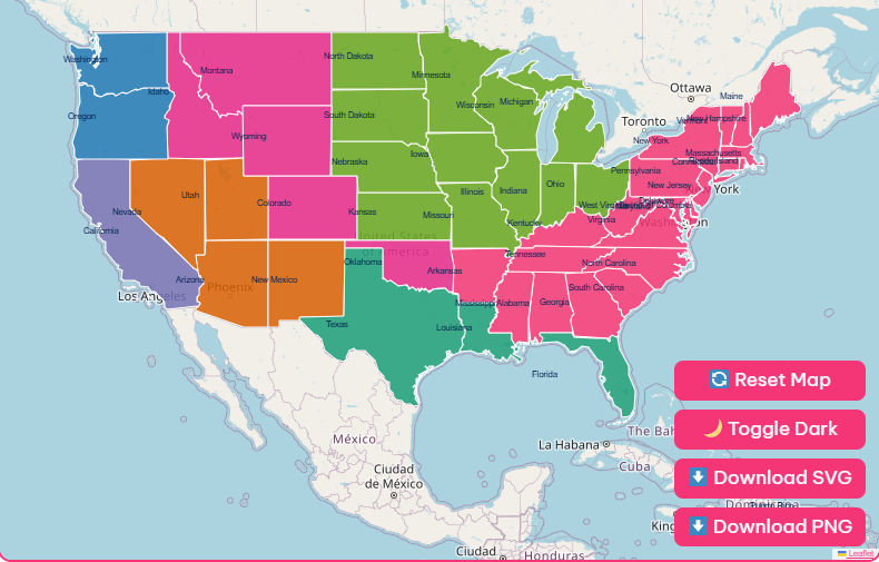 Interactive US Climate Zones Map With States