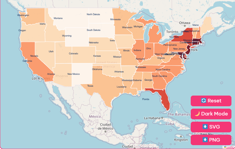 Interactive US Population Density Map With States