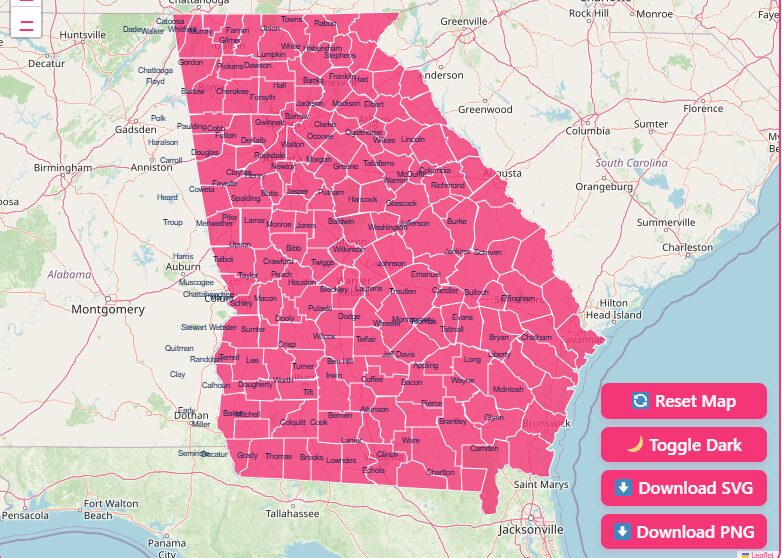 Interactive Georgia County Map