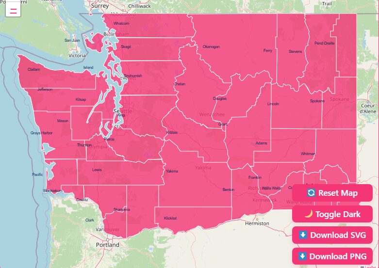 Interactive Washington County Map