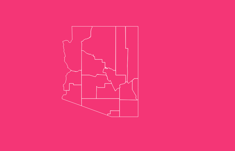 arizona blank printable county map