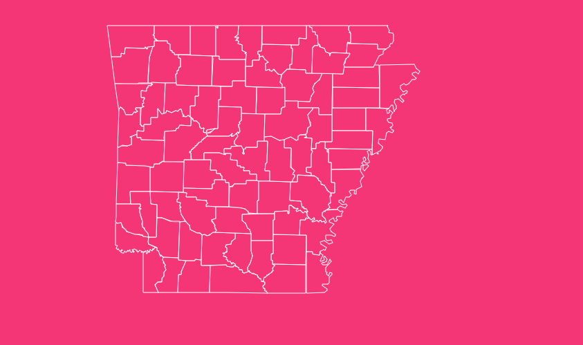 arkansas blank printable county map
