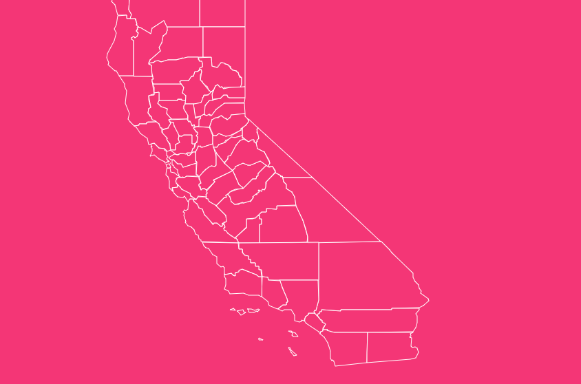 california blank printable county map