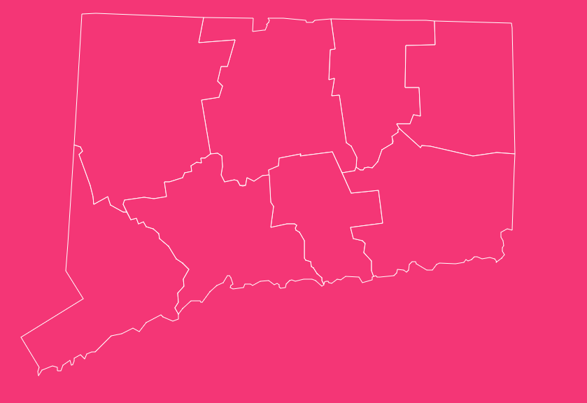 connecticut blank printable county map