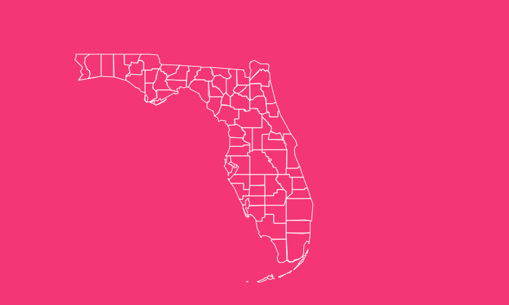 florida blank printable county map