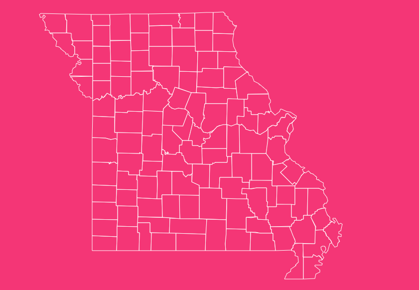 missouri blank printable county map