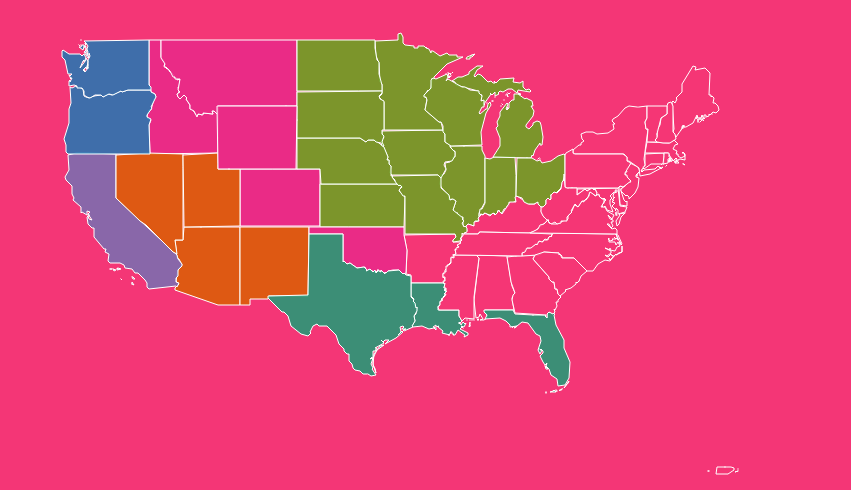 usa blank printable climate map