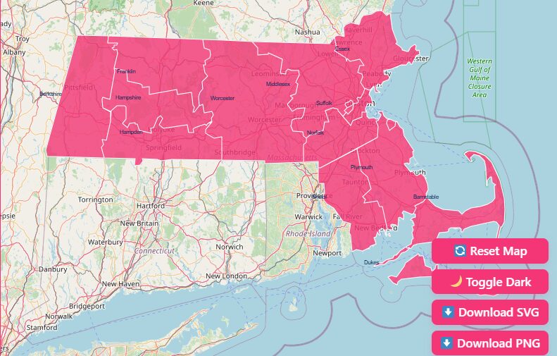 Interactive Massachusetts County Map