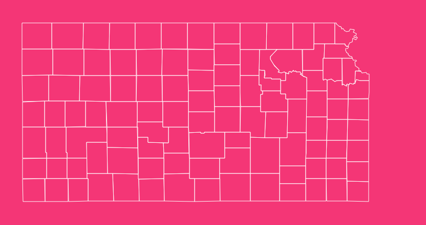 kansas blank printable map