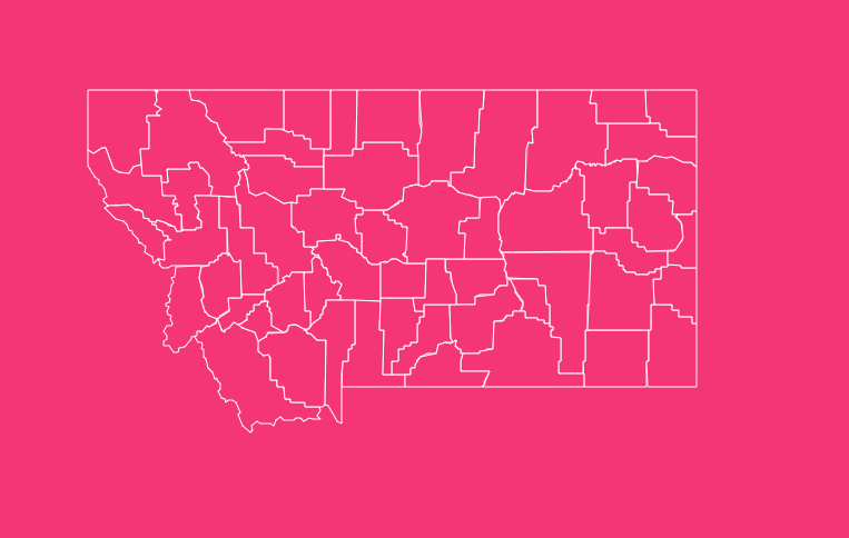 montana blank printable map