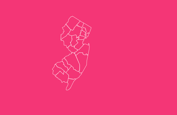 new jersey blank printable county map